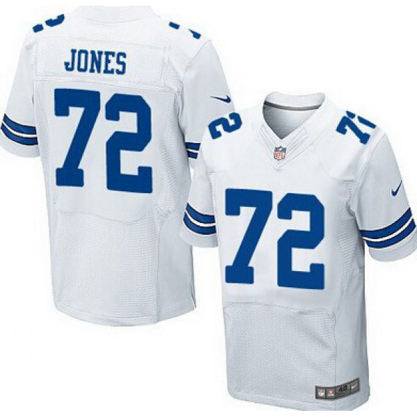 Men's Dallas Cowboys #72 Ed Jones White Retired Player NFL Nike Elite Jersey