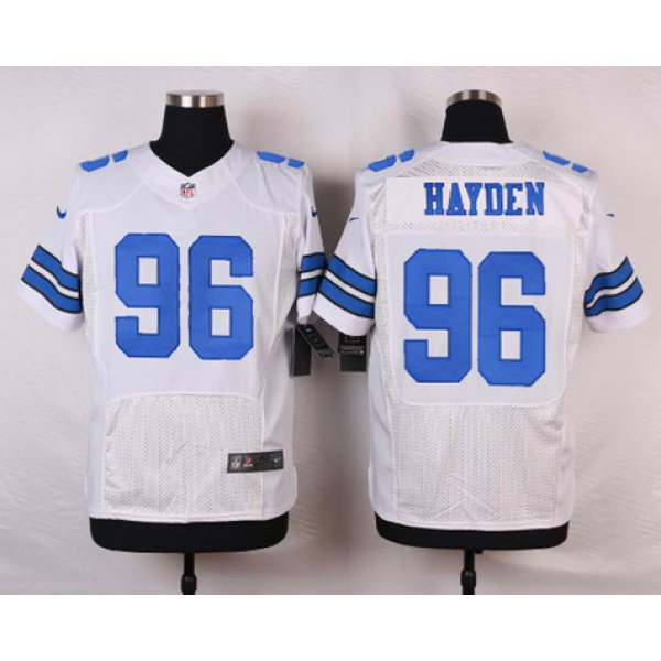 Men's Dallas Cowboys #96 Nick Hayden White Road NFL Nike Elite Jersey