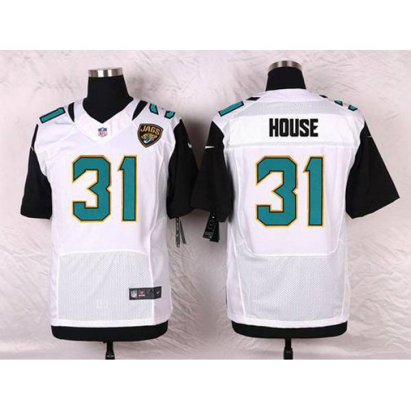 Men's Jacksonville Jaguars #31 Davon House White Road NFL Nike Elite Jersey