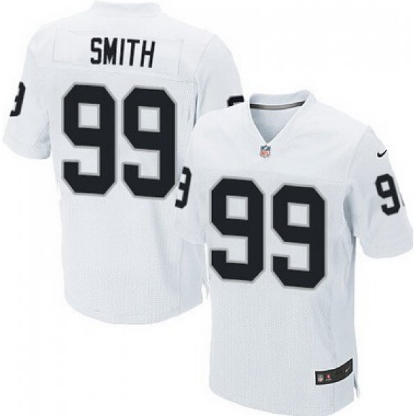 Men's Oakland Raiders #99 Aldon Smith White Road NFL Nike Elite Jersey