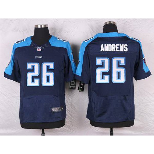 Men's Tennessee Titans #26 Antonio Andrews Navy Blue Alternate NFL Nike Elite Jersey