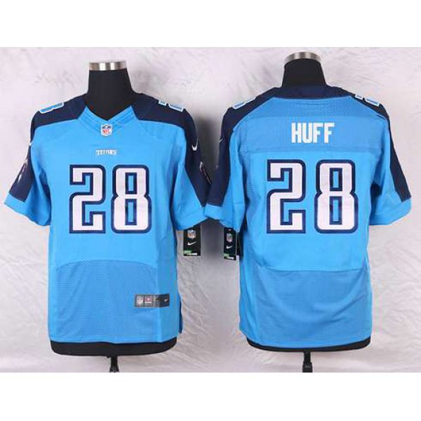 Men's Tennessee Titans #28 Marqueston Huff Light Blue Team Color NFL Nike Elite Jersey