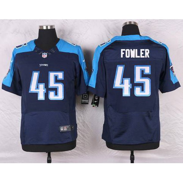 Men's Tennessee Titans #45 Jalston Fowler Navy Blue Alternate NFL Nike Elite Jersey