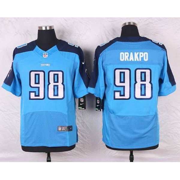 Men's Tennessee Titans #98 Brian Orakpo Light Blue Team Color NFL Nike Elite Jersey