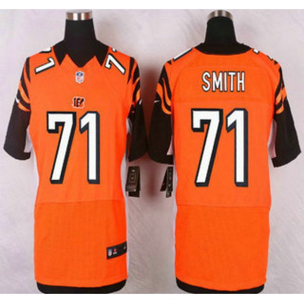 Men's Cincinnati Bengals #71 Andre Smith Orange Alternate NFL Nike Elite Jersey