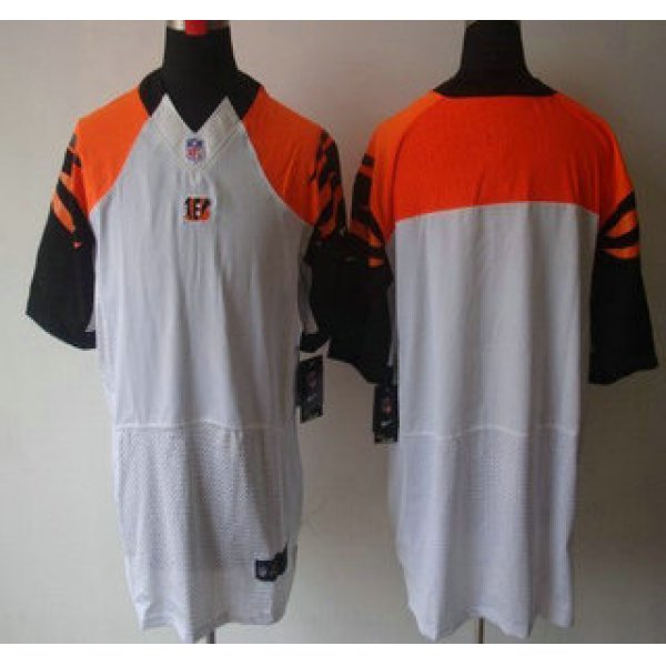 Men's Cincinnati Bengals Blank White Road NFL Nike Elite Jersey