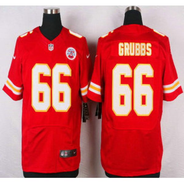 Men's Kansas City Chiefs #66 Ben Grubbs Red Team Color NFL Nike Elite Jersey