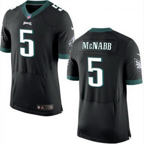 Men's Philadelphia Eagles #5 Donovan McNabb Black Retired Player NFL Nike Elite Jersey