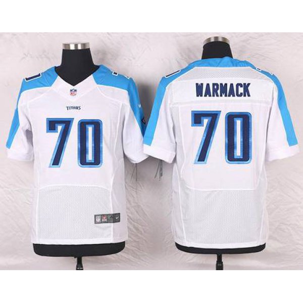 Men's Tennessee Titans #70 Chance Warmack White Road NFL Nike Elite Jersey