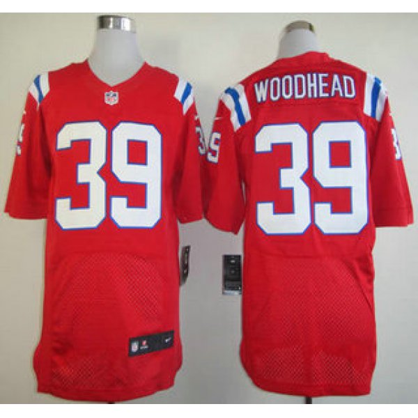 Nike New England Patriots #39 Danny Woodhead Red Elite Jersey