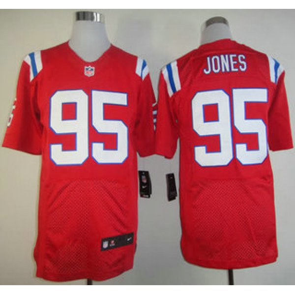 Nike New England Patriots #95 Chandler Jones Red Elite Jersey