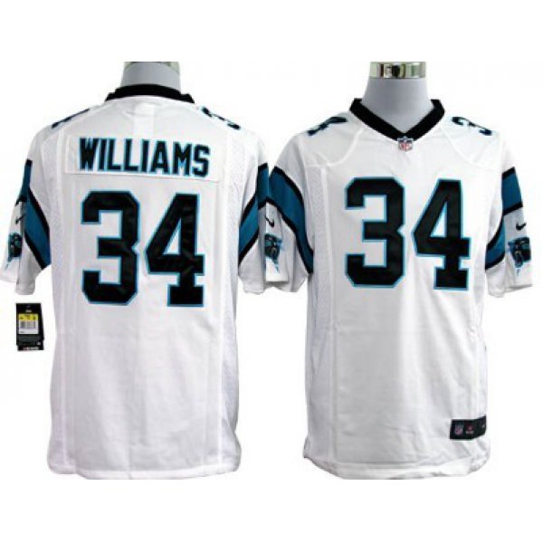 Nike Carolina Panthers #34 DeAngelo Williams White Game Jersey