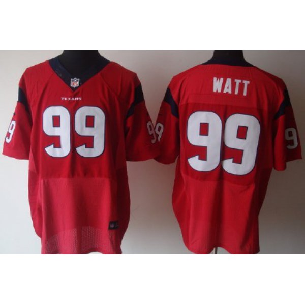 Nike Houston Texans #99 J.J. Watt Red Elite Jersey
