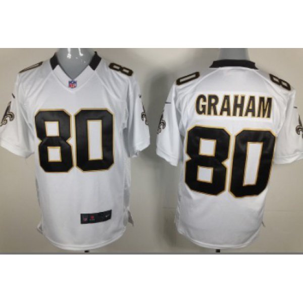 Nike New Orleans Saints #80 Jimmy Graham White Game Jersey