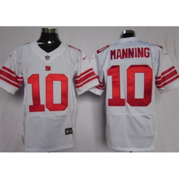 Nike New York Giants #10 Eli Manning White Elite Jersey