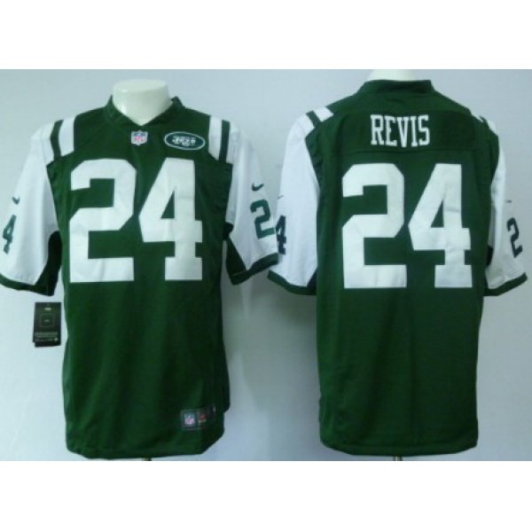 Nike New York Jets #24 Darrelle Revis Green Game Jersey