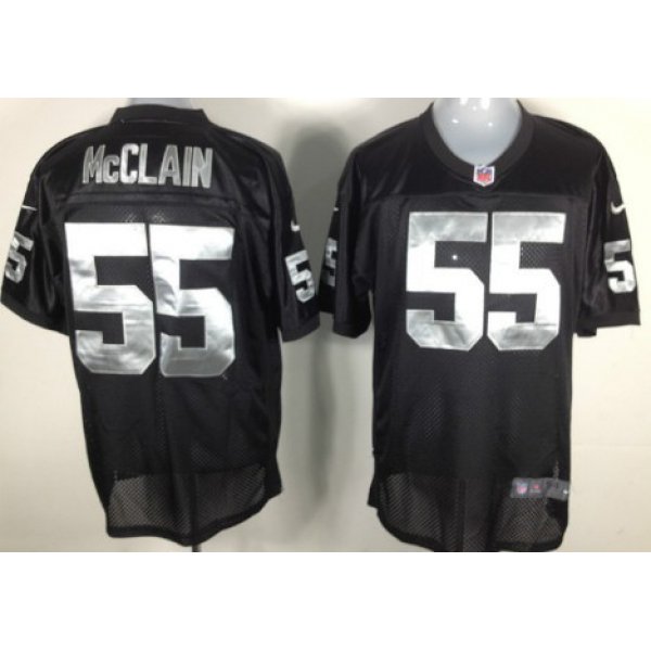 Nike Oakland Raiders #55 Rolando McClain Black Elite Jersey