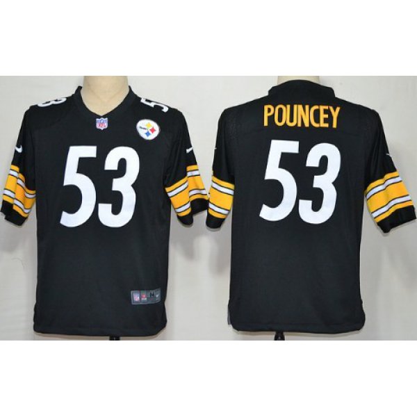 Nike Pittsburgh Steelers #53 Maurkice Pouncey Black Game Jersey