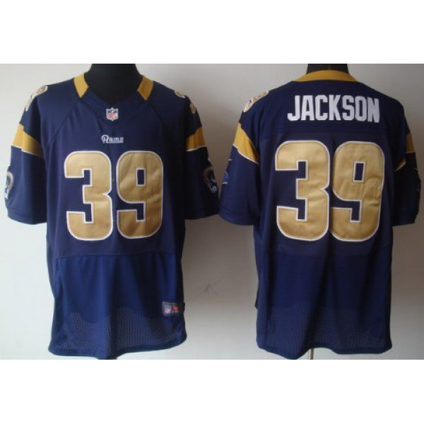 Nike St. Louis Rams #39 Steven Jackson Navy Blue Elite Jersey