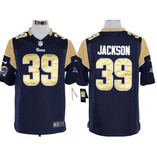 Nike St. Louis Rams #39 Steven Jackson Navy Blue Game Jersey