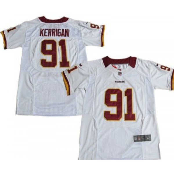 Nike Washington Redskins #91 Ryan Kerrigan White Elite Jersey