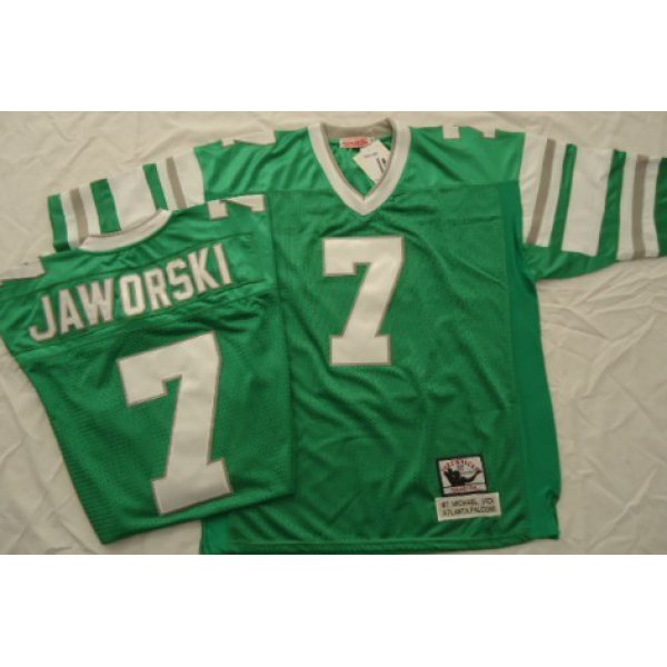 Philadelphia Eagles #7 Ron Jaworski Light Green Throwback Jersey