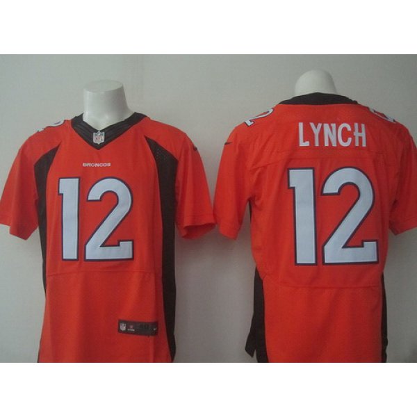 Men's Denver Broncos #12 Paxton Lynch Orange Team Color NFL Nike Elite Jersey