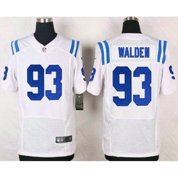 Men's Indianapolis Colts #93 Erik Walden White Road NFL Nike Elite Jersey