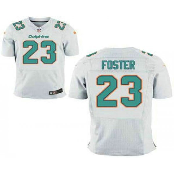 Men's Miami Dolphins #23 Arian Foster White Road NFL Nike Elite Jersey