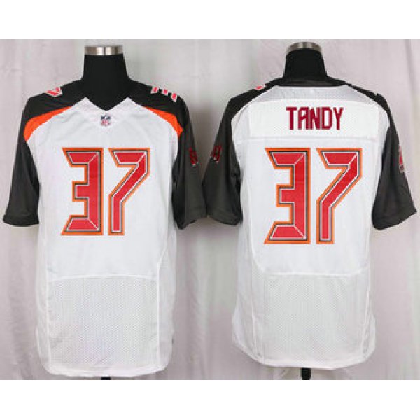 Men's Tampa Bay Buccaneers #37 Keith Tandy White Road NFL Nike Elite Jersey