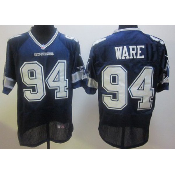 Nike Dallas Cowboys #94 DeMarcus Ware Blue Elite Jersey