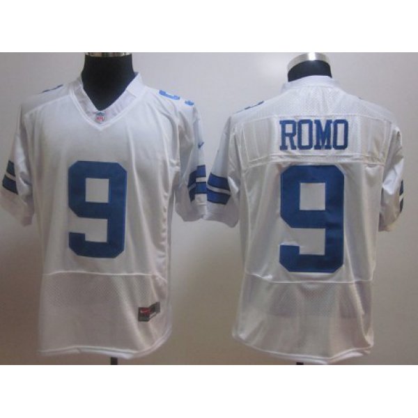 Nike Dallas Cowboys #9 Tony Romo White Elite Jersey