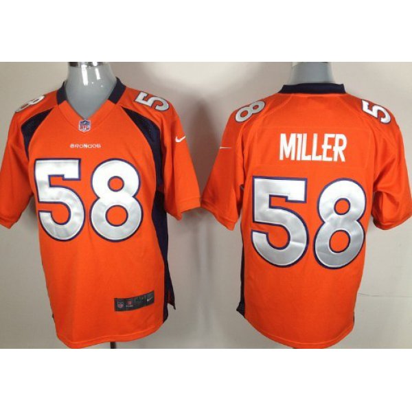 Nike Denver Broncos #58 Von Miller Orange Game Jersey