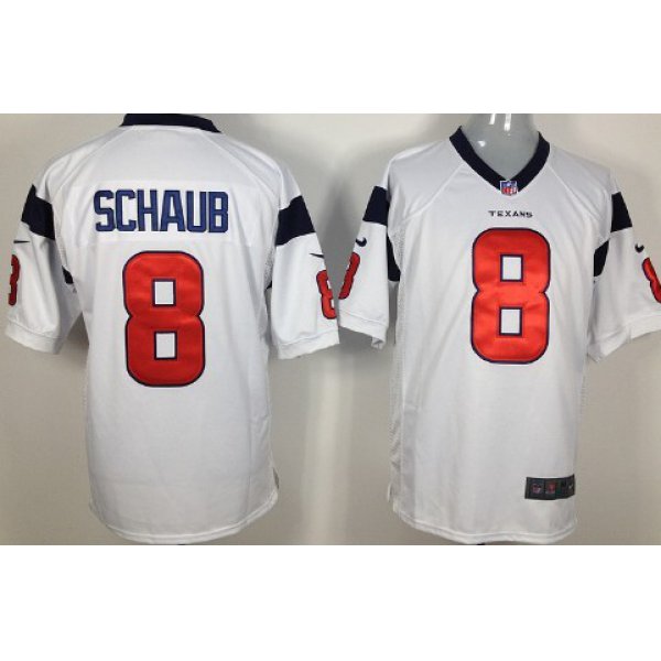 Nike Houston Texans #8 Matt Schaub White Game Jersey