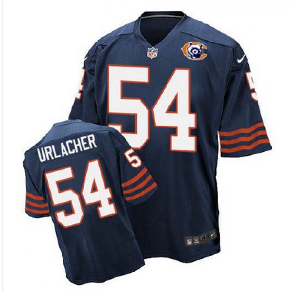 Nike Bears #54 Brian Urlacher Navy Blue Throwback Men's Stitched NFL Elite Jersey