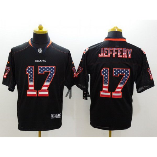 Nike Chicago Bears #17 Alshon Jeffery 2014 USA Flag Fashion Black Elite Jersey