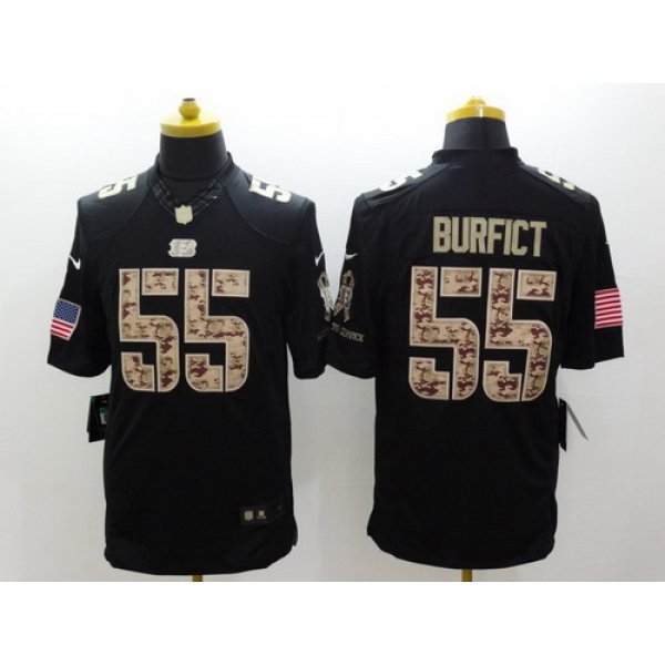 Nike Cincinnati Bengals #55 Vontaze Burfict Salute to Service Black Limited Jersey