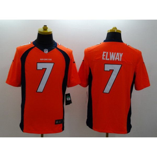 Nike Denver Broncos #7 John Elway 2013 Orange Limited Jersey