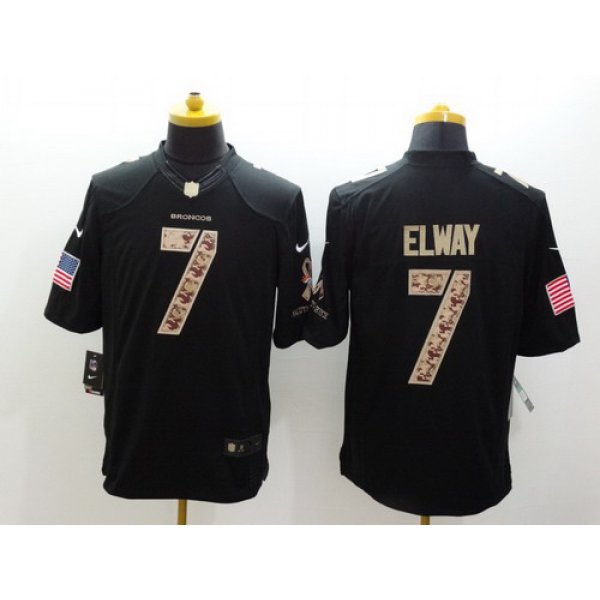 Nike Denver Broncos #7 John Elway Salute to Service Black Limited Jersey