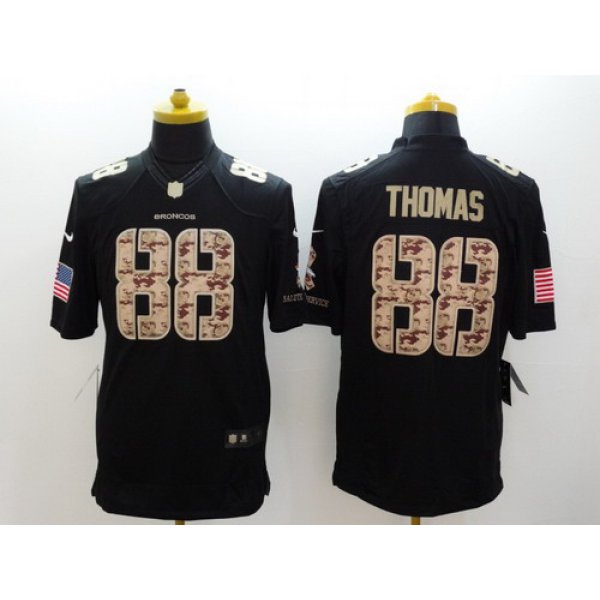 Nike Denver Broncos #88 Demaryius Thomas Salute to Service Black Limited Jersey
