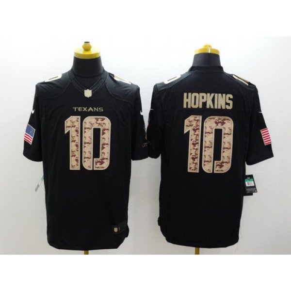 Nike Houston Texans #10 DeAndre Hopkins Salute to Service Black Limited Jersey
