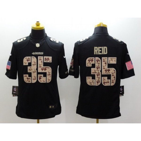 Nike San Francisco 49ers #35 Eric Reid Salute to Service Black Limited Jersey