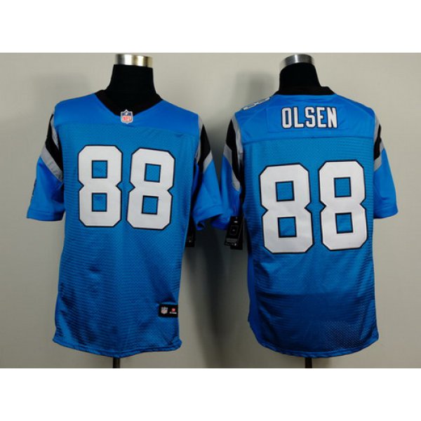 Nike Carolina Panthers #88 Greg Olsen Light Blue Elite Jersey