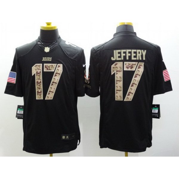 Nike Chicago Bears #17 Alshon Jeffery Salute to Service Black Limited Jersey