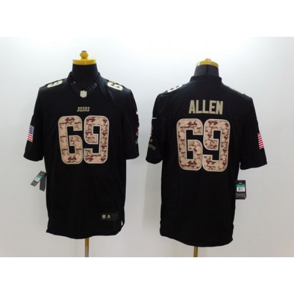 Nike Chicago Bears #69 Jared Allen Salute to Service Black Limited Jersey