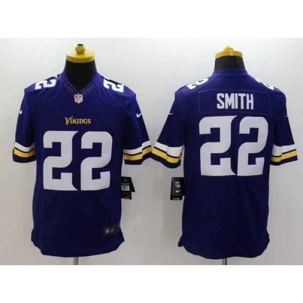 Nike Minnesota Vikings #22 Harrison Smith 2013 Purple Limited Jersey