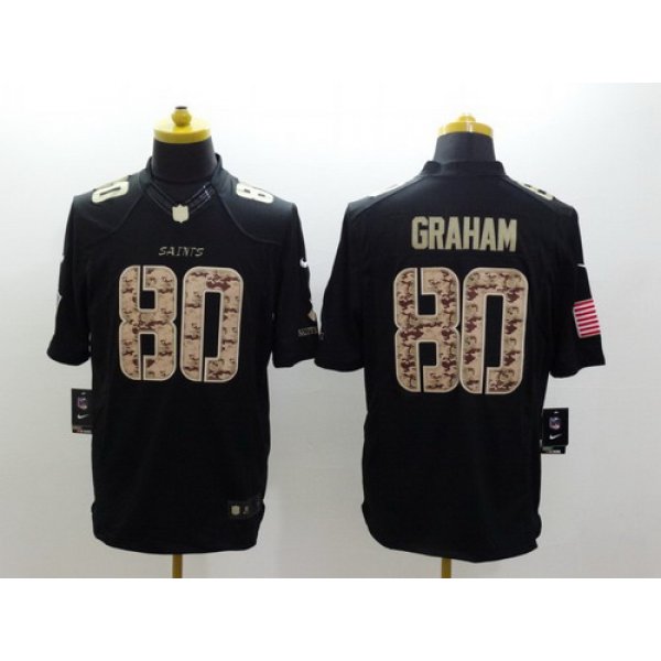 Nike New Orleans Saints #80 Jimmy Graham Salute to Service Black Limited Jersey