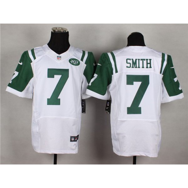 Nike New York Jets #7 Geno Smith White Elite Jersey