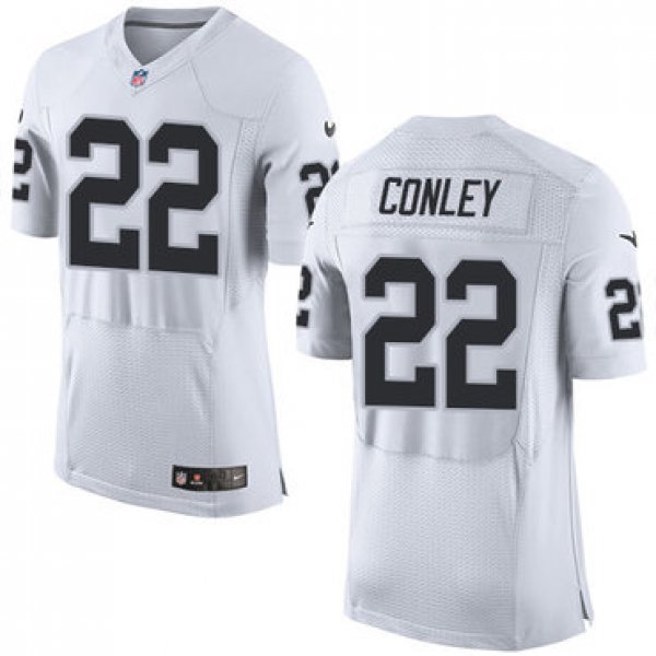 Nike Oakland Raiders #22 Gareon Conley White Men's Stitched NFL New Elite Jersey