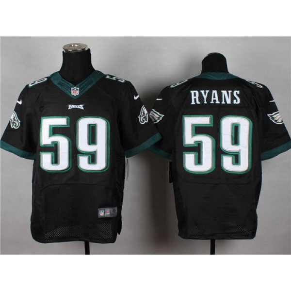 Nike Philadelphia Eagles #59 DeMeco Ryans 2014 Black Elite Jersey